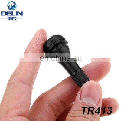 TR413 Rubber Valves Snap-in Tubeless Black Tire Valves 1.25 Inch Long Universal Schrader Replacement Tire Valve Stem photo-2