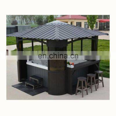 Modern Polystyrene Board and aluminum Alloy Frame Bathtub SPA Gazebo Outdoor