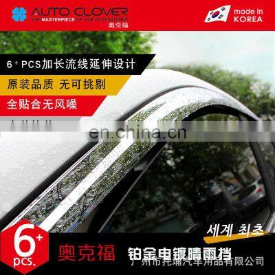 Chrome Door Visor Side Window Deflector Shade Sun Rain Shield Silver Strips Guard for Buick Excelle