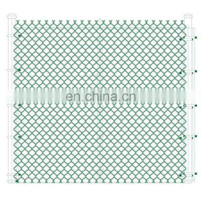 PVC coated chain link iron wire mesh fence post / 6ft 7ft 8ft galvanized diamond mesh wire fencing property fence low price