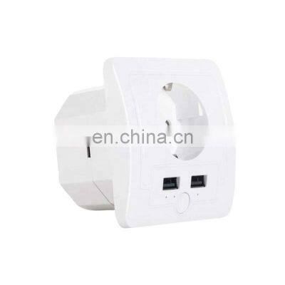 Luxury Home Remote Control Single Port Mini Controlled Outlet App Controls Wall WiFi Smart Socket photo-3