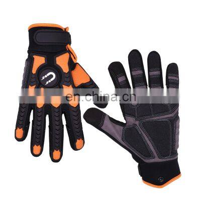 HANDLANDY palm hand mechanic touch screen oil and gas work safety impact mechanic gloves