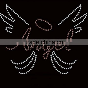 the fashion rhinestones angel wings motif hot fix