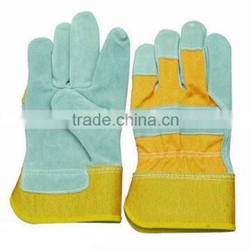 anti cutting safety leather working gloves with rubberized