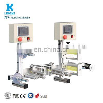 New Design Rotational Speed 0-500Rpm/Min Semi-Automatic Double Film Winding Machine Roll Of Film For Ultrasonic Welding Machine photo-3