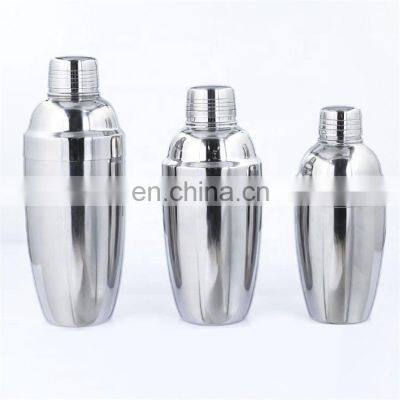 Logo Printed Mental Cocktail Shakers Bottle Steel For Bar 500ml