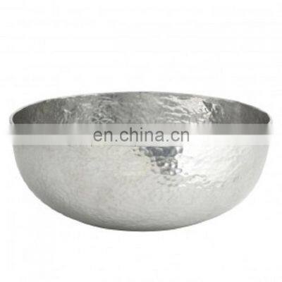 metal aluminium hammered large bowl