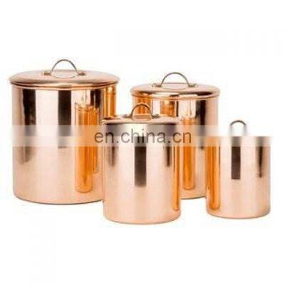 copper shiny canister sets