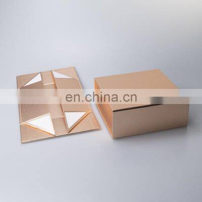 KALI Printed Cardboard Folding Paper Carton Packaging Clothing Shipping Luxury Custom Magnetic Foldable Gift Box With Ribbon photo-3