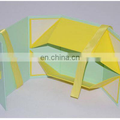 Logo Printed Cube Bottle Perfume Flip Top Design Magnet Adhesive Folding Gift Box Vial Ribbon photo-3