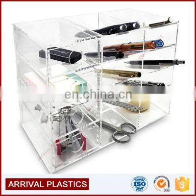 Acrylic 4-Shelf Office Supply Organizer Storage Drawer Case photo-3