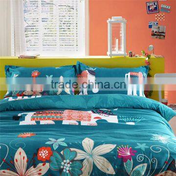 2015 New arrival animal pattern 3d bedding set children cartoon 3d sheet sets elephant printed bed sheet sets