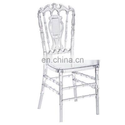 Clear resin transparent wedding napoleon rental acrylic dining chairs for sale