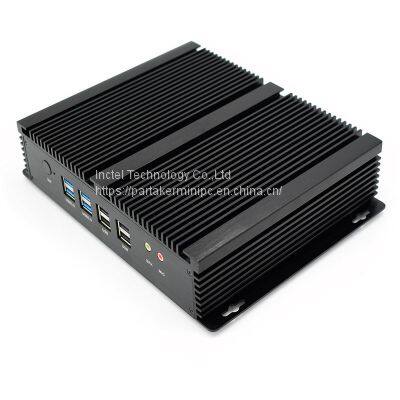 Partaker I4 Industrial Mini PC With 6 COM 2 HDMI 2 Lan Black Color Intel i3 4005u 4010u i5 4200u i7 4500u Processor photo-2