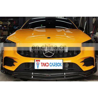 Front Bumper Canards Light Weight and High Strength Body Kits Dry Carbon Fiber For BENZ AMG A35