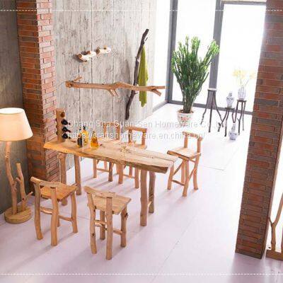 Red Wine Rack Solid Wood Hand Made Rustic photo-3