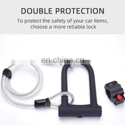 Hot Sale High Quality Heavy Duty Bike Manganese Steel Material U-lock Bicycle U Lock With Cable photo-3