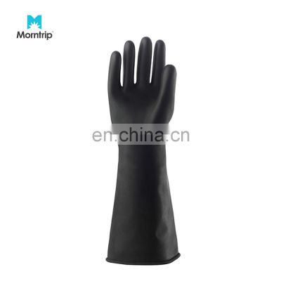 Black Kitchen Dishwashing Laundry Waterproof Household Cleaning Latex Silicone Heavy Duty Rubber Gloves