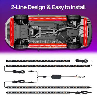 Car Led light 12V Accessories Decorative Car 12W digital RGB led light Strip Easy to Install