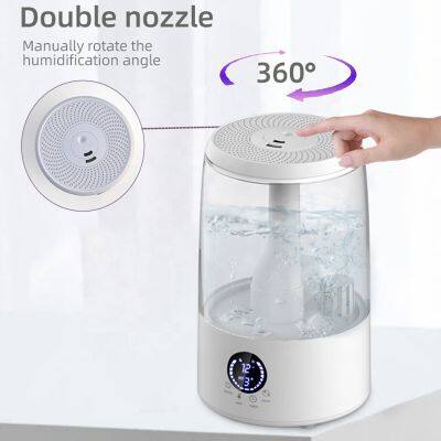 Factory Supply High Quality Smart Appliances LCD Control Desktop Humidifier Double Spray Nozzle Household 3.5L Ultrasonic Humidifier photo-2