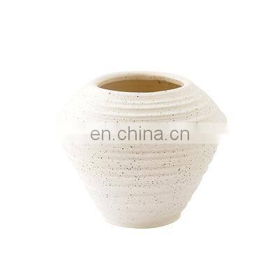 Custom LOGO Nordic Crafts Art Simple White Wedding Vases Ceramic Vase Pot Home Living Room Decorations