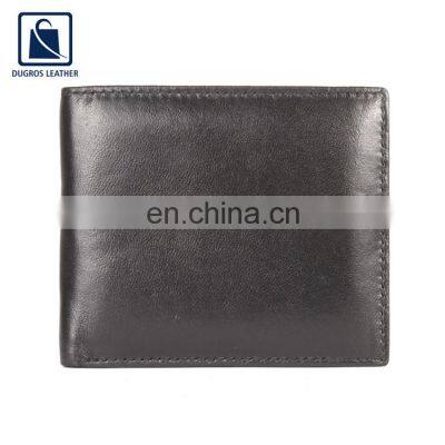 Polyester Lining and Matching Stitching Men Genuine Leather Wallet for Wholesale Buyers at Direct Factory Price