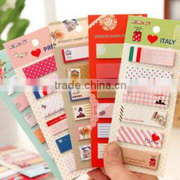 Printed & cute memo pad. 6pads in cardboard.