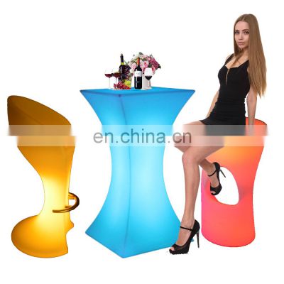 bar stools  /Cheap modern waterproof tables and chairs for events, changing color light led led bar furniture