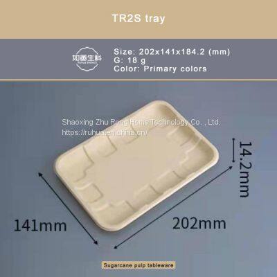 TR220 Tray/Fruit trays/display trays/packaging/Sugarcane pulp is degradable