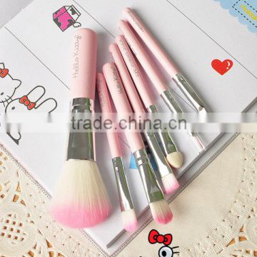 Cute quality hello kitty 7pcs beauty makeup brushes set