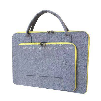 Wholesale Multiple Colors Two Straps Logo Custom Felt Tote Bag Shopping photo-5