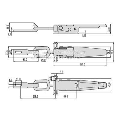 Metal Buckle Lock Truck Trailer Body Clamp Van Truck Spring Toggle Latches