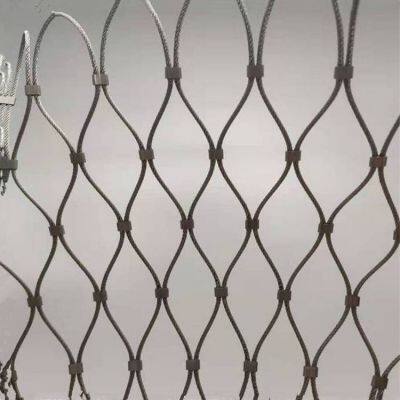 Stainless steel buckle rope net, high-altitude drop interception net, cash zoo cage wire rope net