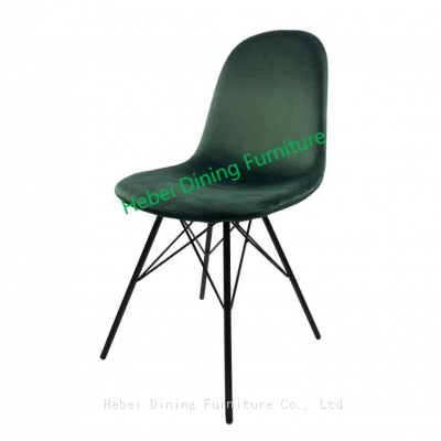 Dining Furniture Factory Direct Supply No Armchair Metal Leg Chairs Velvet Chair Dining Chair photo-4