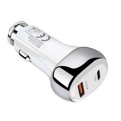 High quality Wholesale Portable Support fast charge 38W QC 3.0 PD 2 ports Fast Charge Car Charger