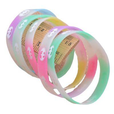 Factory Wholesale Cross-border Hot Luminous Sports Glow in Dark Personality Trend Custom Silicone Fluorescent Bracelet