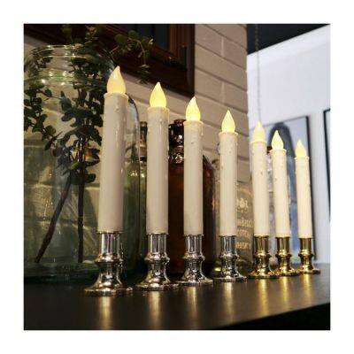 Professional Factory Supply Led Flameless Battery Long Household Electric Light Taper Candles