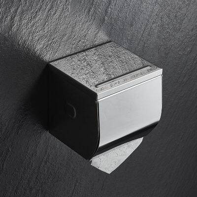 Wall Mount Paper Holder 304 Stainless Steel Toilet Paper Shelf Toilet Paper Box 333B photo-2