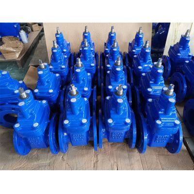 DIN Flange F4 Gate Valve Di Body Resilient Seat Gate Valve