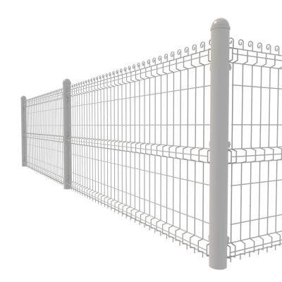 Square Hole 3D Curved Galvanized Welded Wire Mesh Fence Panel
