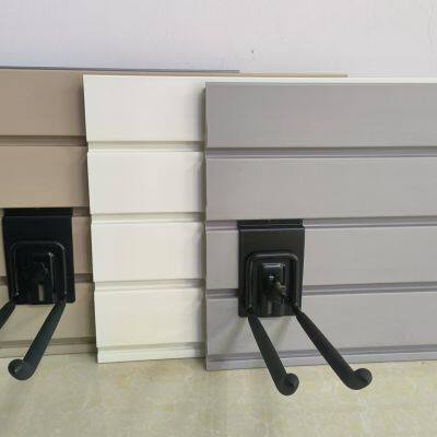Different Color Fireproof & Waterproof PVC Slatwall Panel for Garage Wall With Hoooks and Other Accessories photo-5
