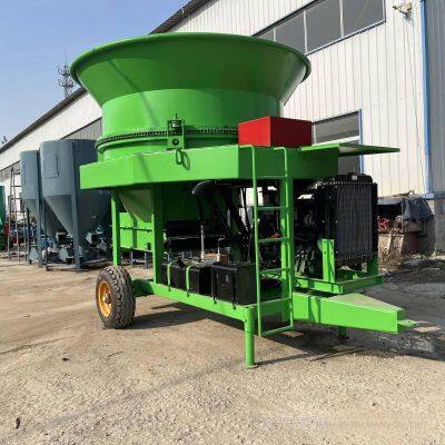 Double-motor Turntable Crusher, Hay Bale Crushing and Grass Cutting Machine for Breeding, Straw Pre-cutting and Silk Rubbing Machine for Cattle, Sheep and Horses