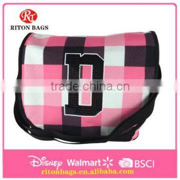 Pink Messenger Bag for Girl Promotional Messenger Bag Custom with Top Quality