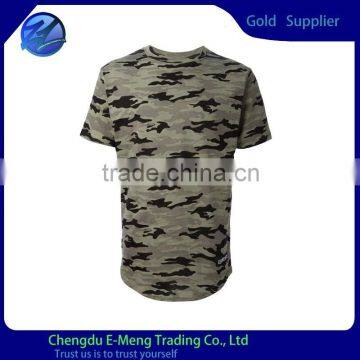 New Designed Bottom Tail Camo Printing T-shirt for Men