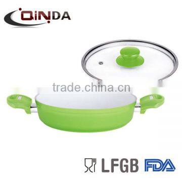 Forged aluminium stock pan /low sauce pot with ceramic coating QD-FA009