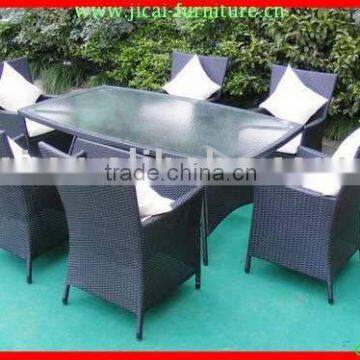 rattan glass table