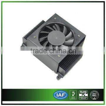 Electronics heatsink with fan