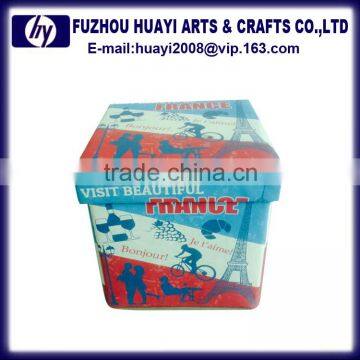 Decorative Cotton Leather Storage Boxes Wholesale , Custom Logo Boxes