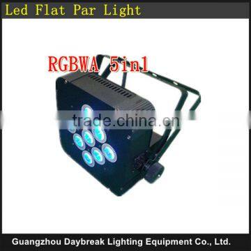 wireless dmx Led flat par 9x15w 5 in 1, 9x15w wireless DMX battery powered led flat par light