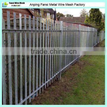 high quality hot dipped galvanized steel palisade fence/fencing wholesale